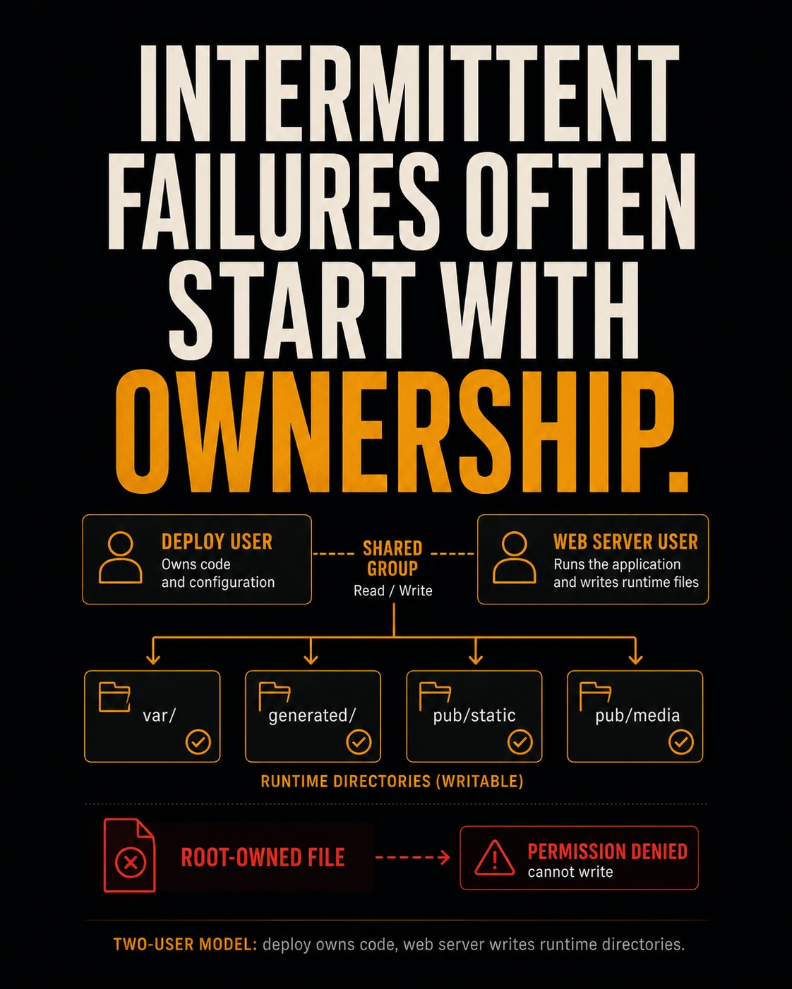 Intermittent failures often start with OWNERSHIP